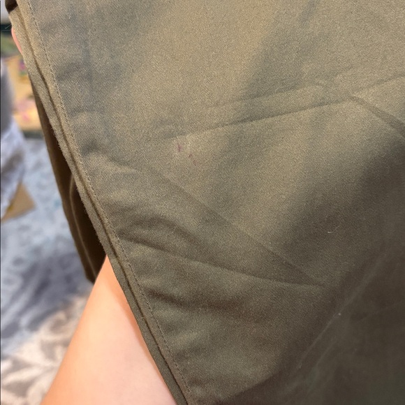 Michael Michael Kors • Cotton Pants Straight Ankle Gold Accents Olive Green - Picture 10 of 10